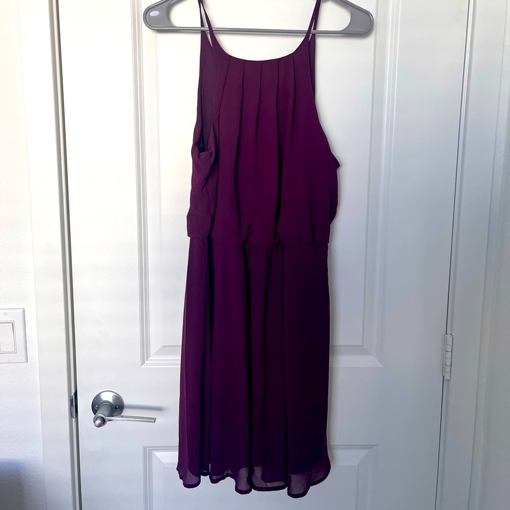 Francesca’s Blue Rain Purple Knee High Dress Medium